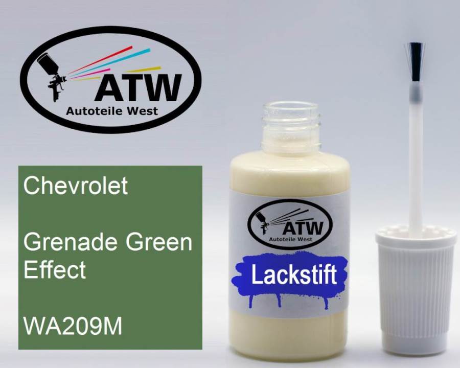 Chevrolet, Grenade Green Effect, WA209M: 20ml Lackstift, von ATW Autoteile West.